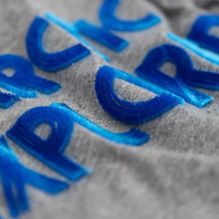 Suede Texture Flock Printing Apparel