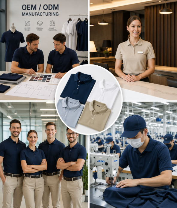 Custom cotton polo shirt manufacturer