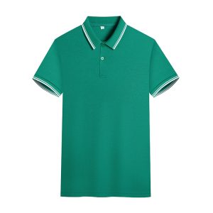 Custom Quick-Dry Double-Stripe Polo Shirts ZJS-788
