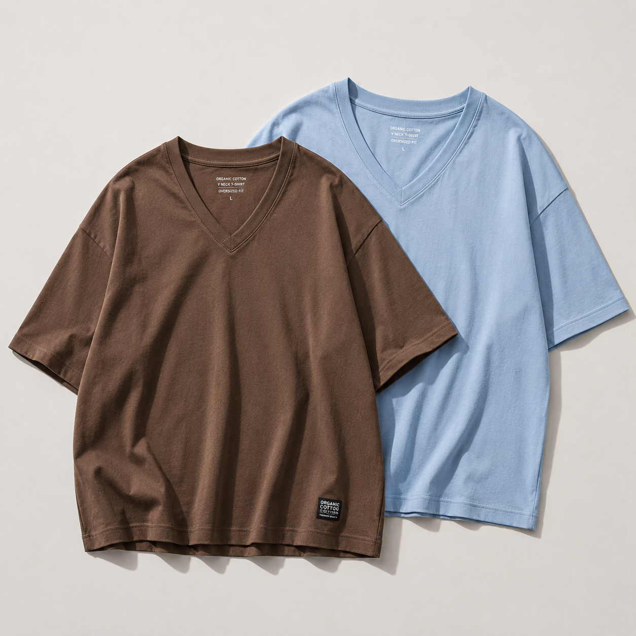 Organic Cotton V Neck T Shirt
