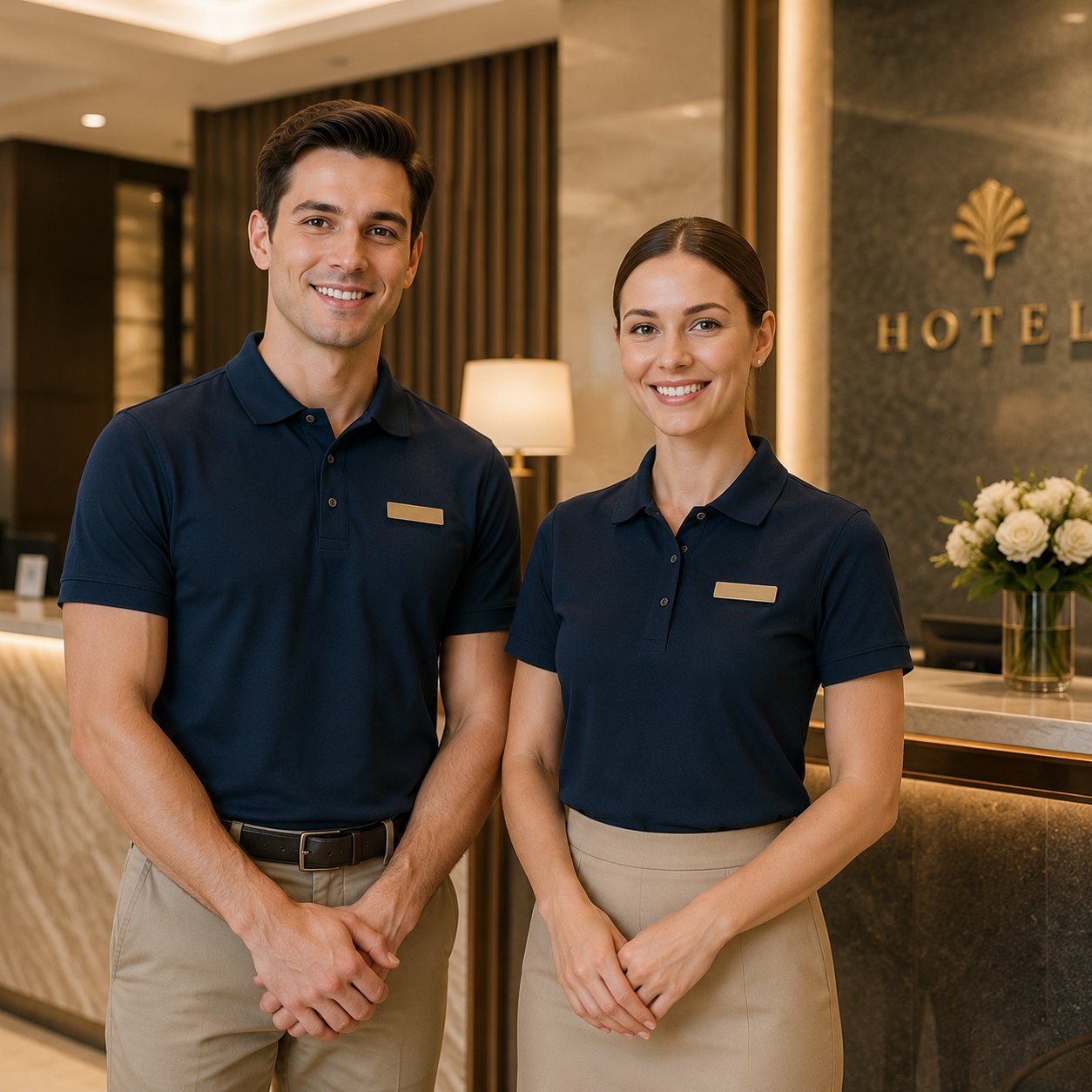 Polyester Polo Shirt Hotel Staff