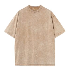 Custom Washed Drop Shoulder T-Shirts GCL-23012