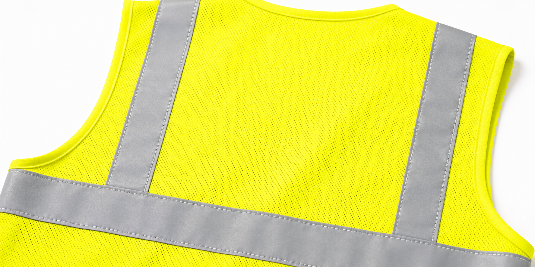 Close-up of heat applied reflective tape