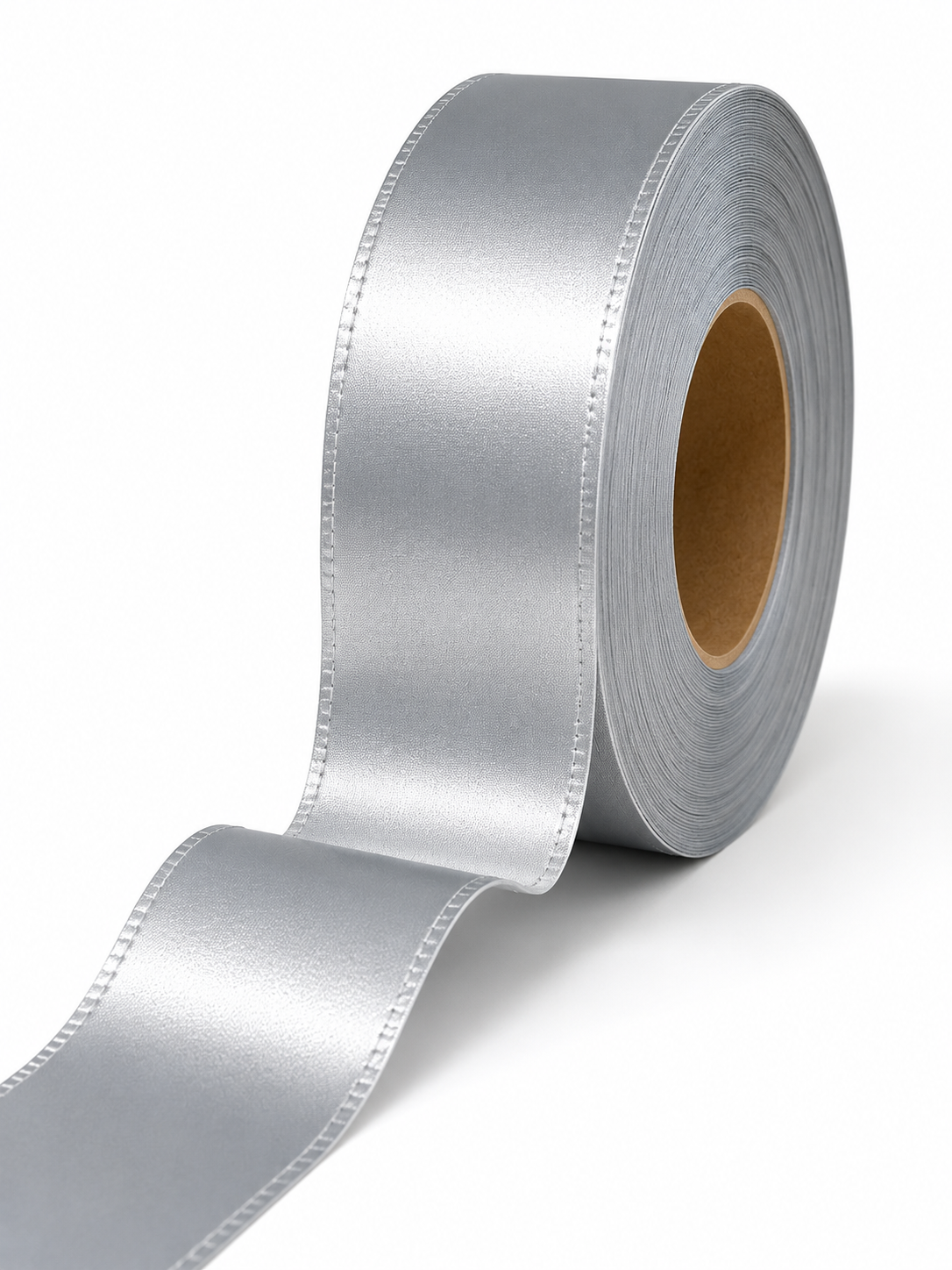 Close-up of silver reflective tape