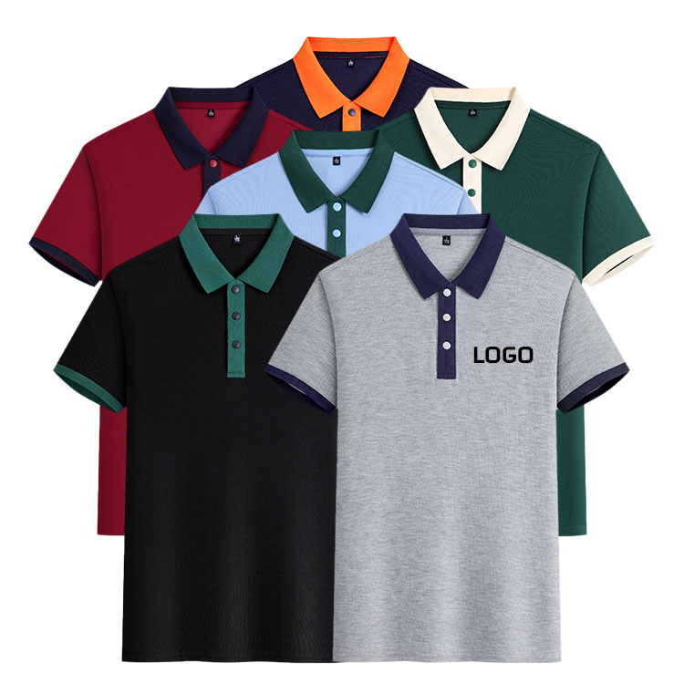 Wholesale CVC 65% Cotton Polo Shirt MW-5501 with contrast collar