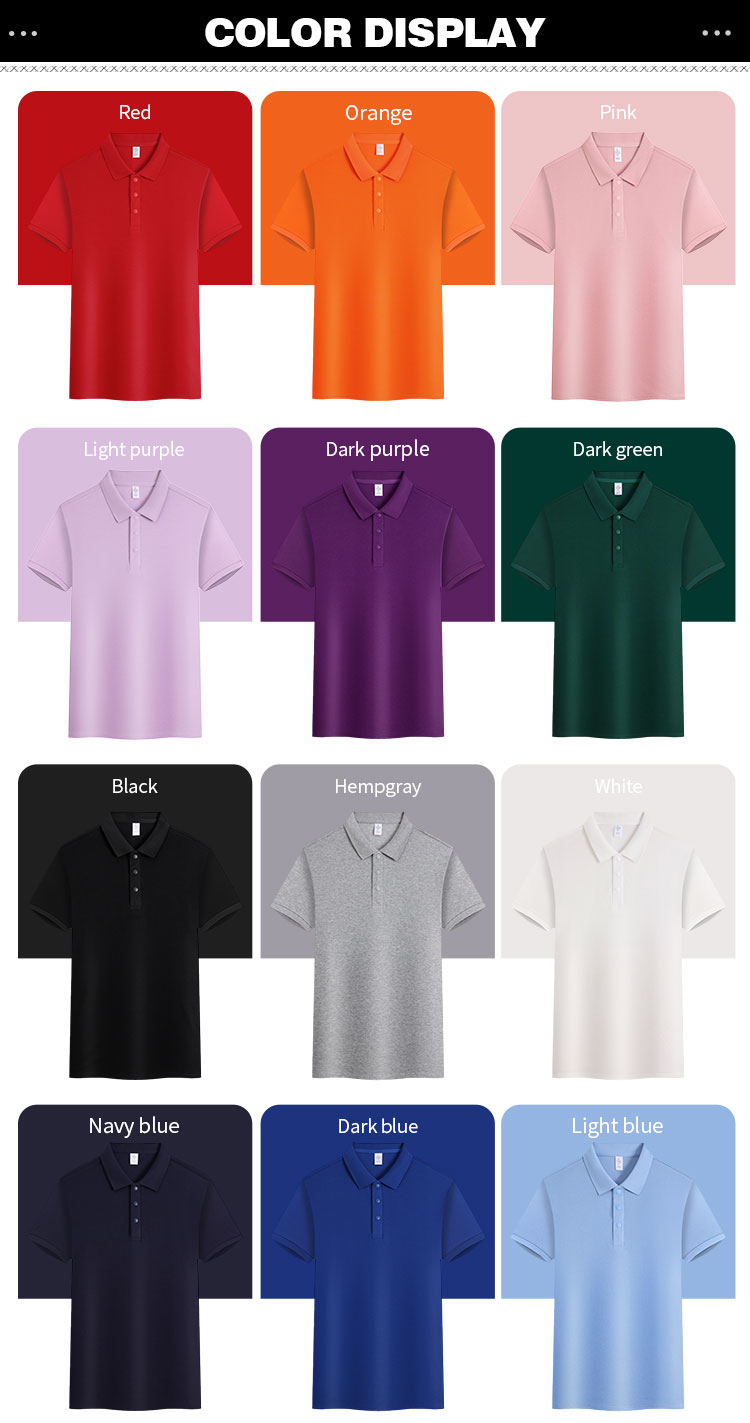 MW-786 cotton spandex polo shirt 12 available colors