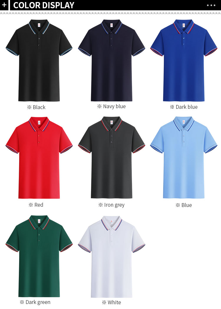 8 colors wholesale tipped collar polo shirt