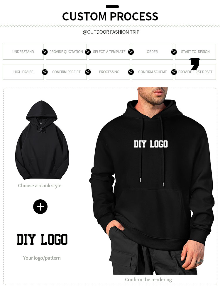 Custom logo embroidery heat transfer and printing for cotton sweatshirts