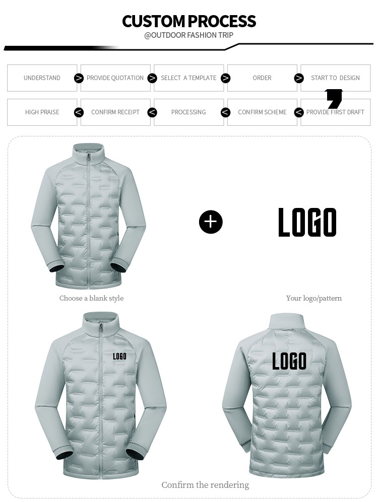 Custom logo embroidery heat transfer and printing for polyester jackets
