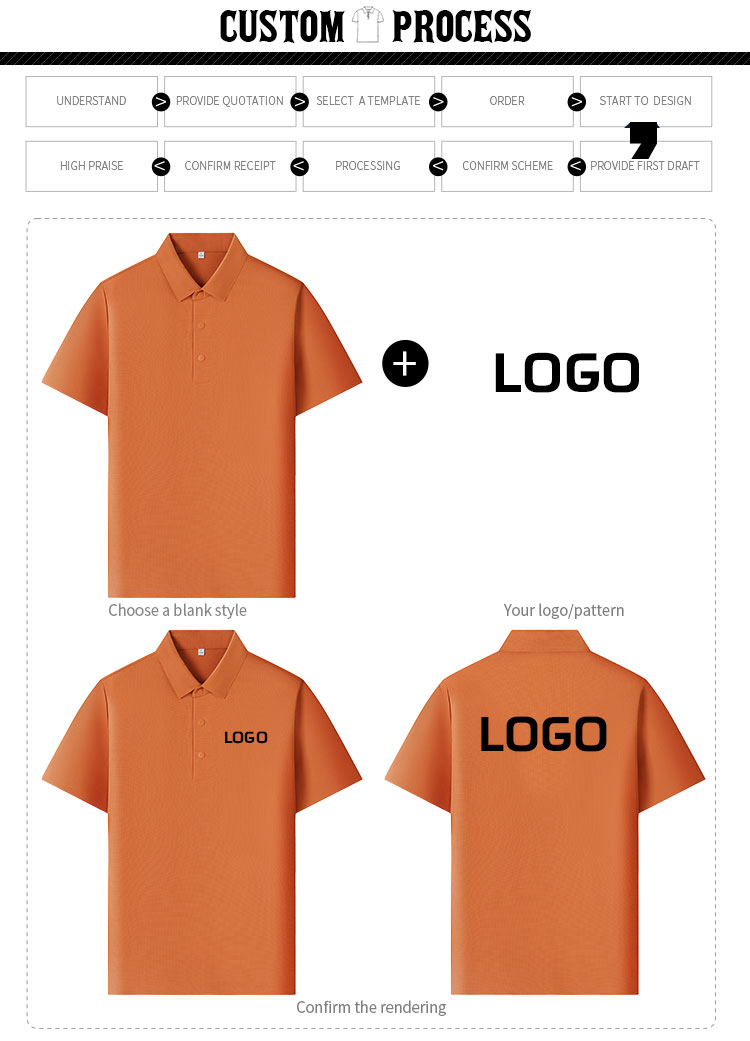 Custom logo options for nylon spandex polo shirts