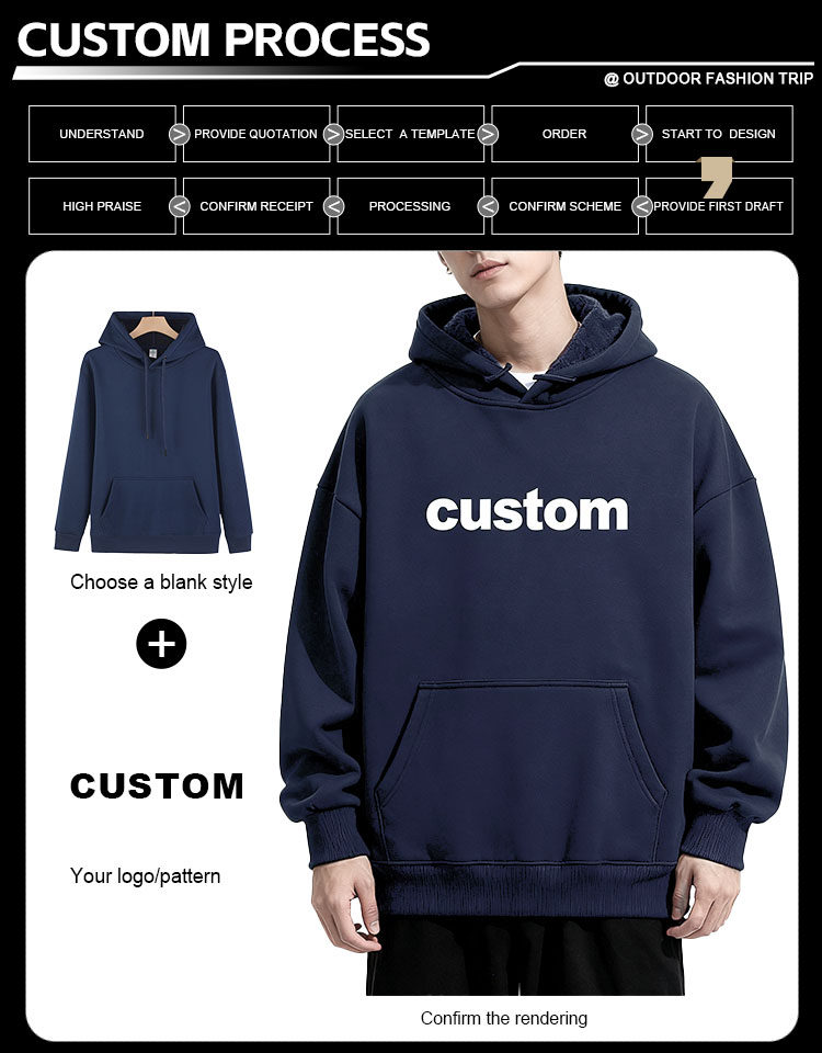 Custom embroidery heat transfer and logo printing on wholesale sweatshirts