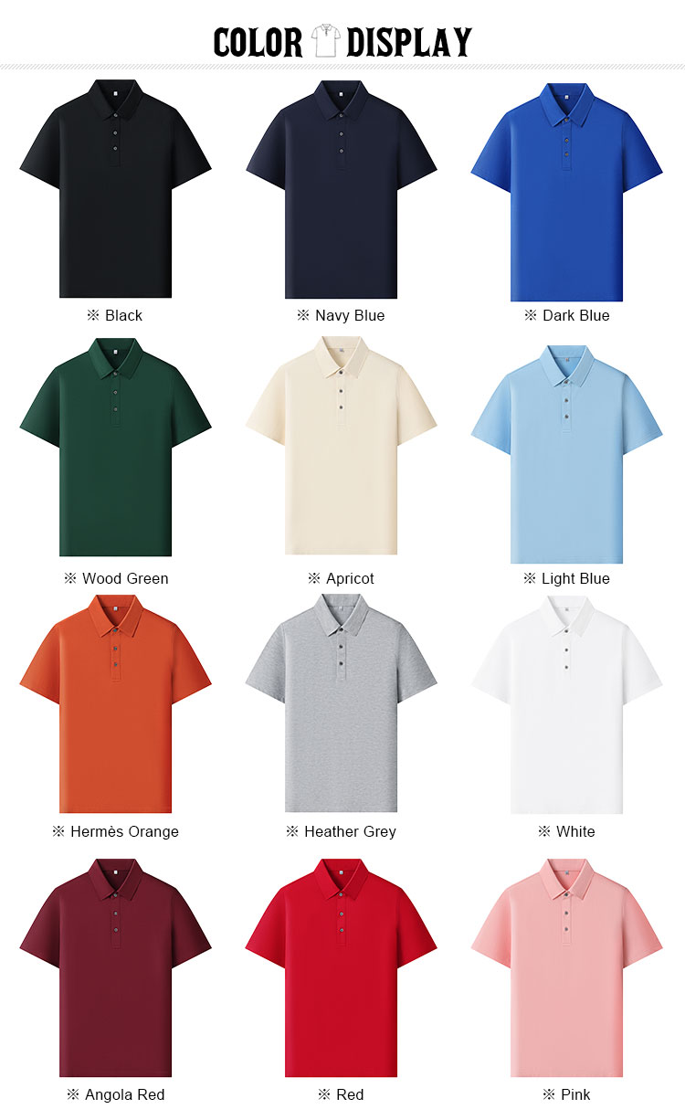 12 colors polyester rayon cotton blend polo shirts