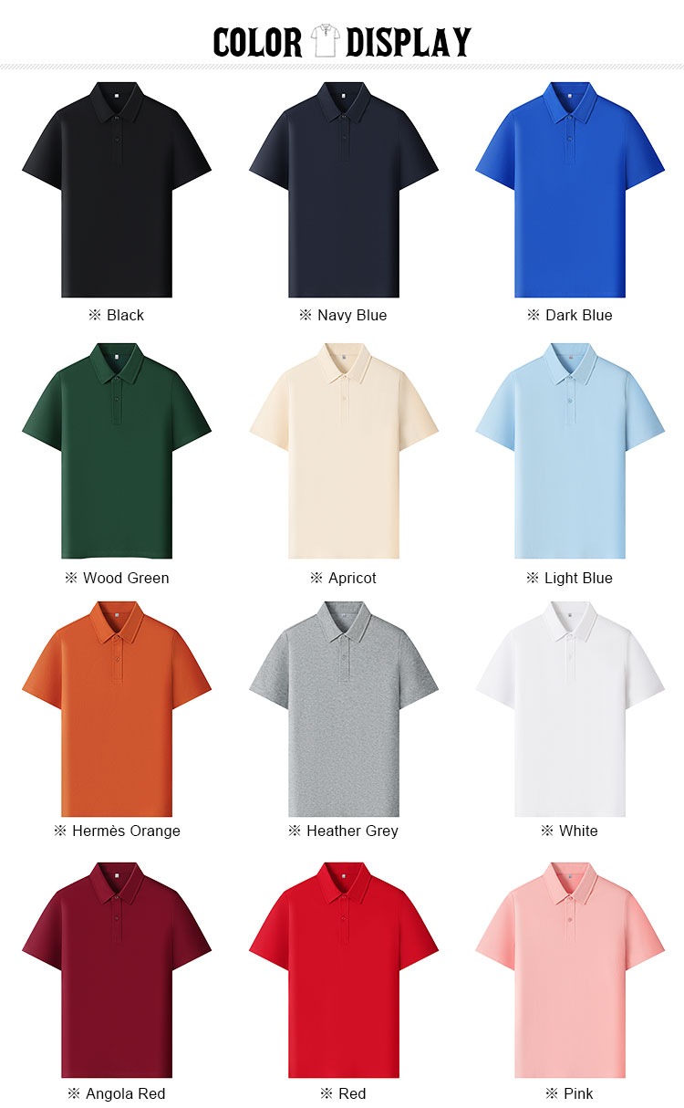 12 colors heavyweight cotton polyester polo shirts