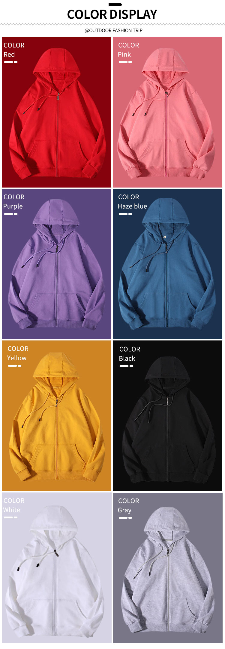 MX-06 cotton spandex sweatshirt available color options