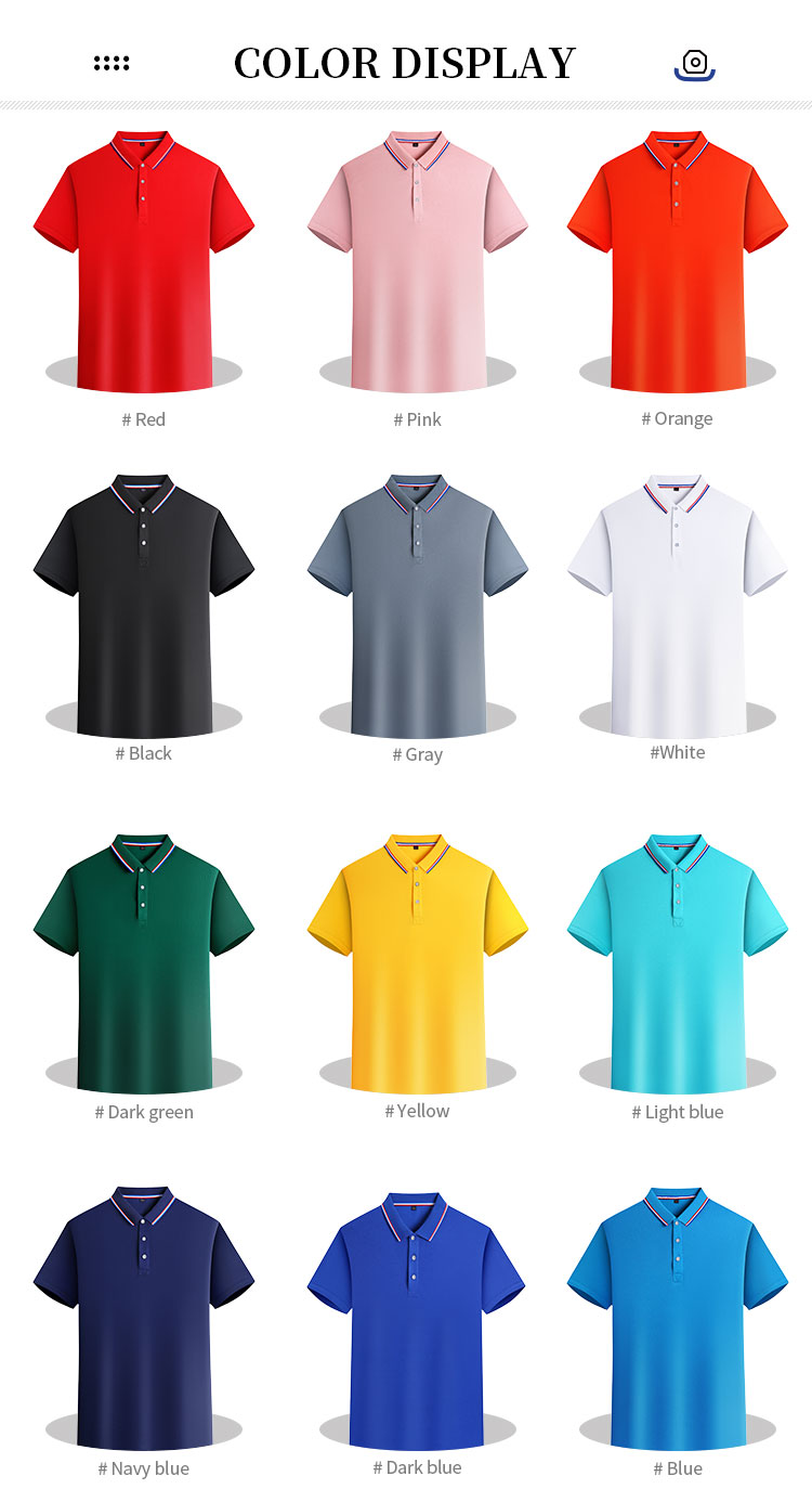 12 colors hospitality staff polyester polo shirts