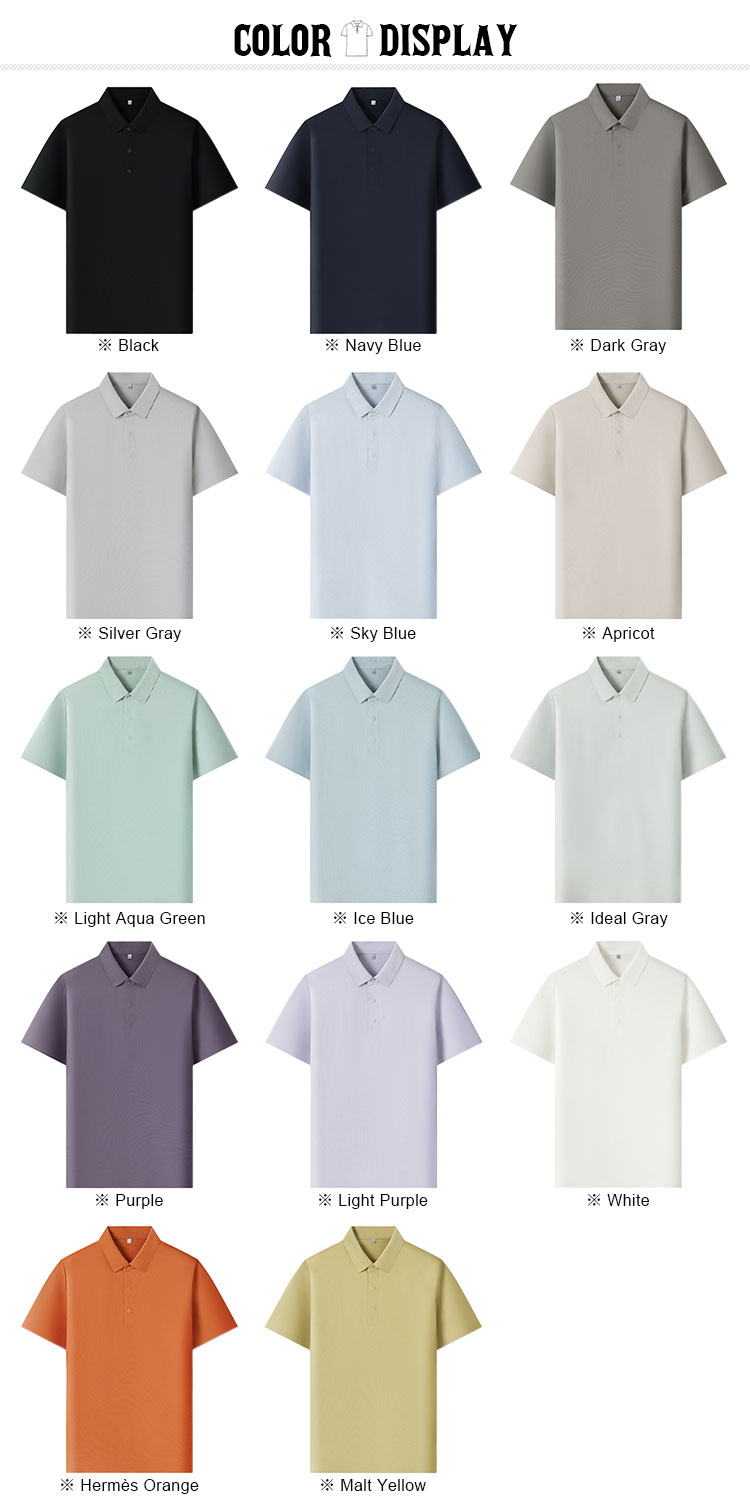 14 colors nylon spandex golf and corporate polo shirts
